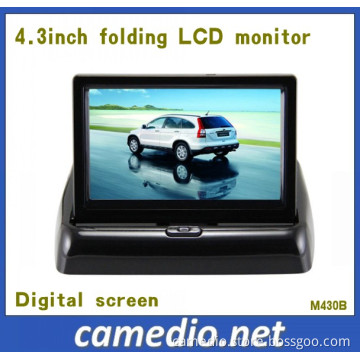 4.3inch Folding Standalone Rearview TFT Car Monitor with 2 AV Inputs&Digital Screen
